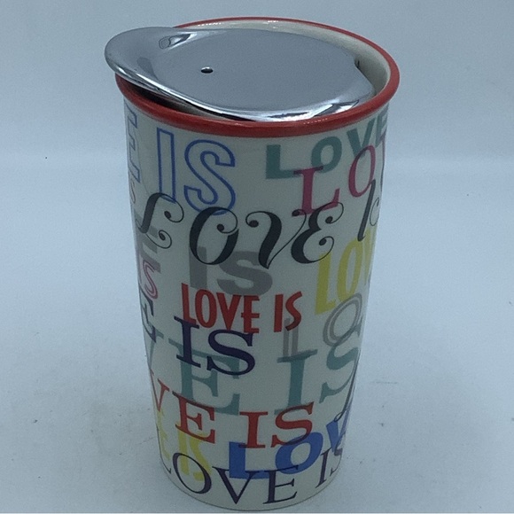 Starbucks “Love Is” 12 oz. Hot Drink Travel Mug - Picture 1 of 9